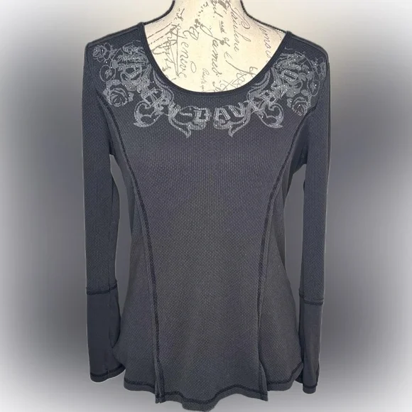 Authentic Harley Davidson Long Sleeve Thermal Grommets - Picture 1 of 4